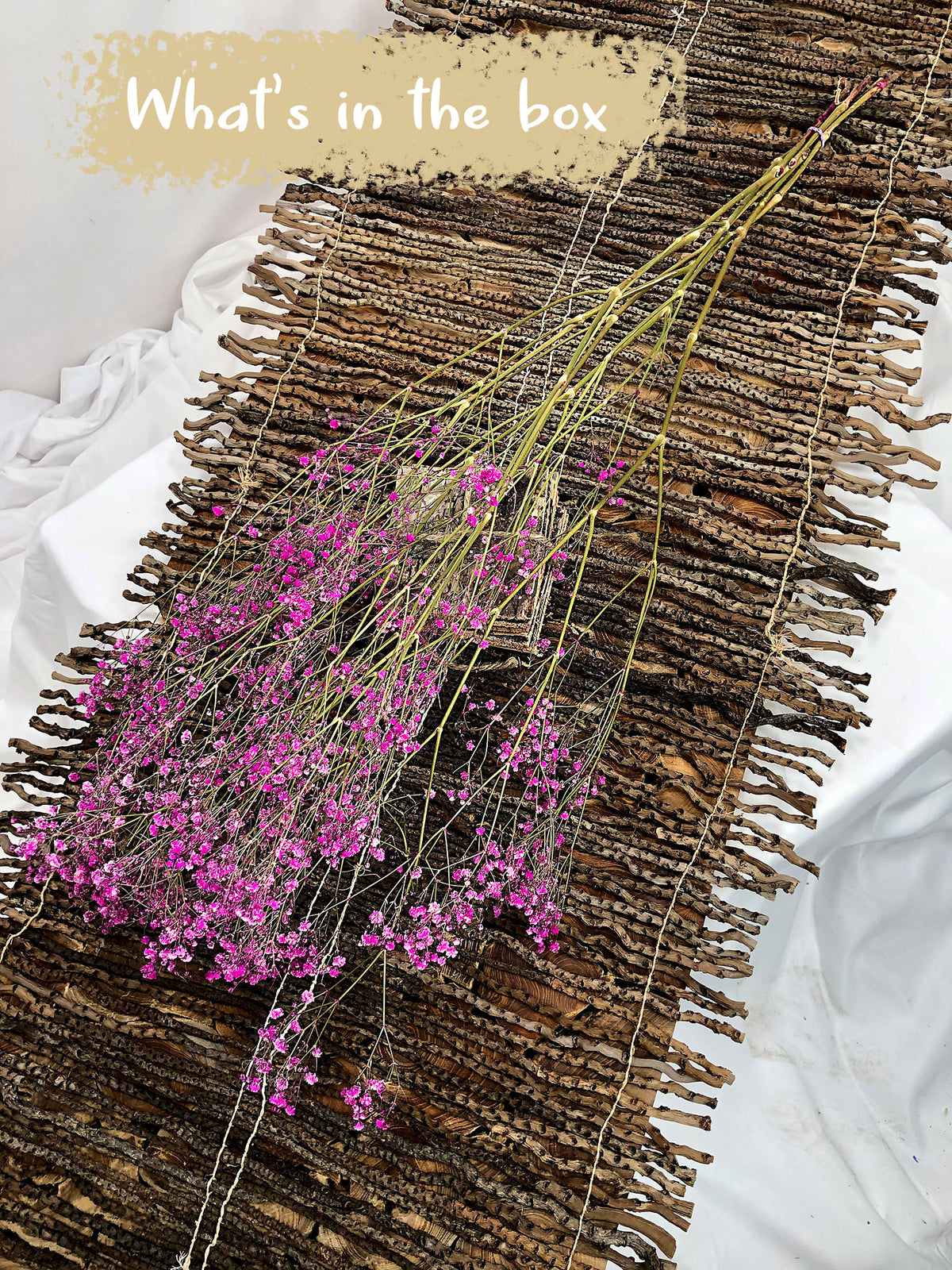 Dried Cerise Pink &quot;Gypsophila&quot; Flower by the bunch