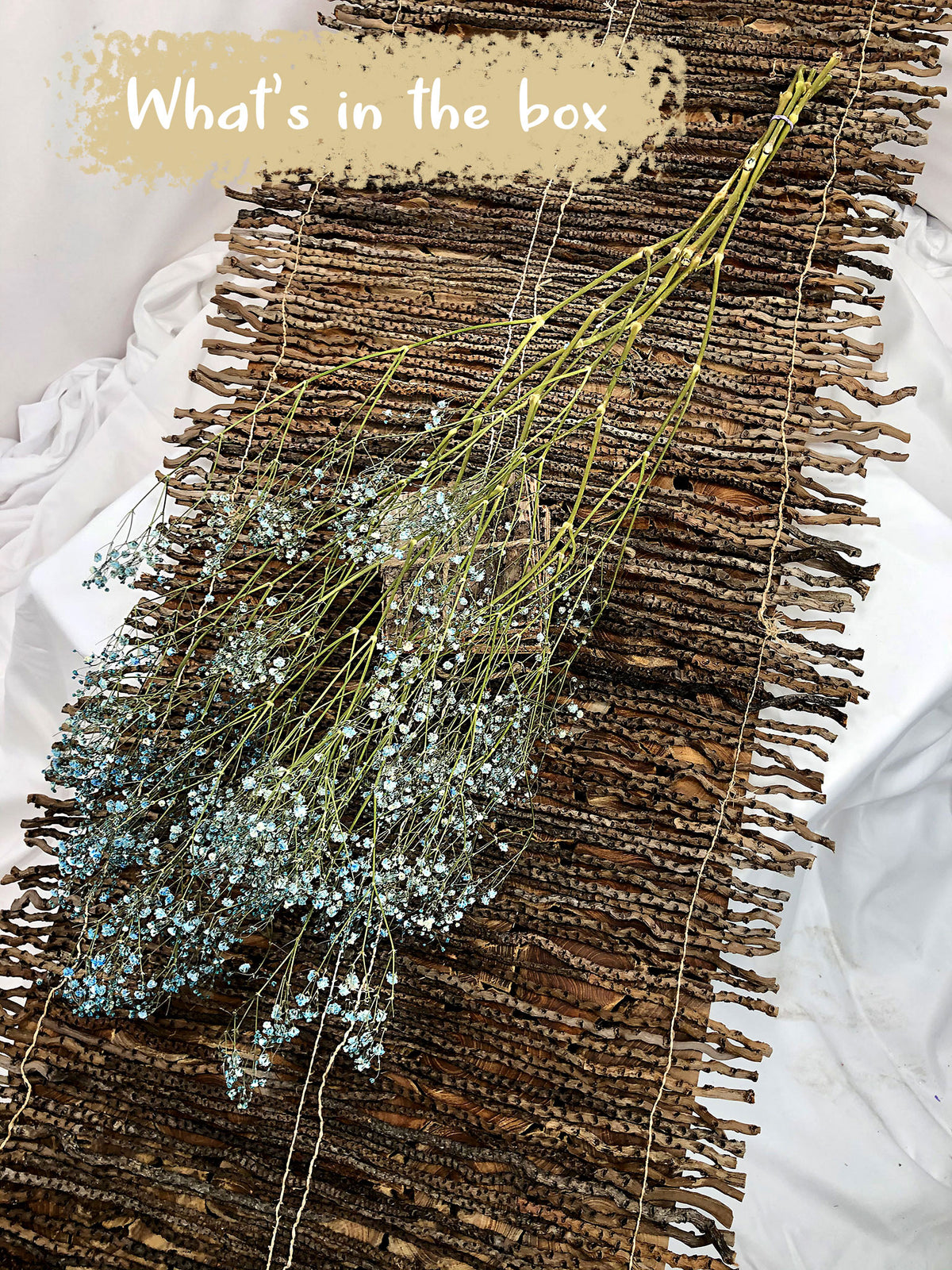 Dried Light Blue &quot;Gypsophila&quot; Flower by the bunch