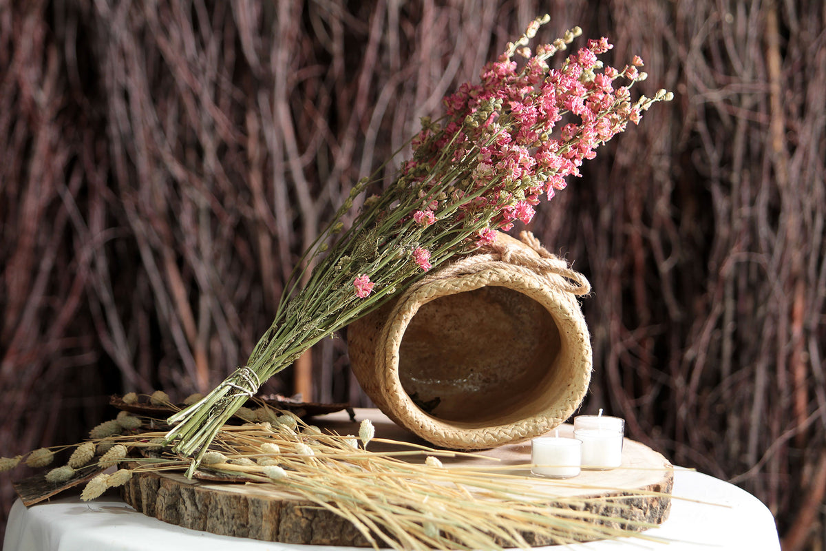 Dried Natural Pink &quot;Delphinium&quot; Flowers by the bunch