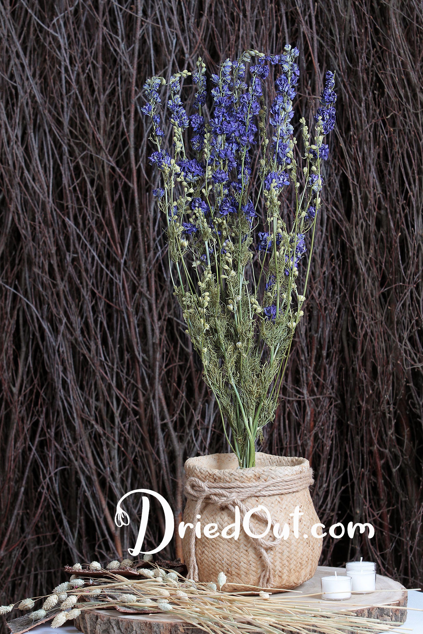 Larkspur Blue, Natural Dried Flowers