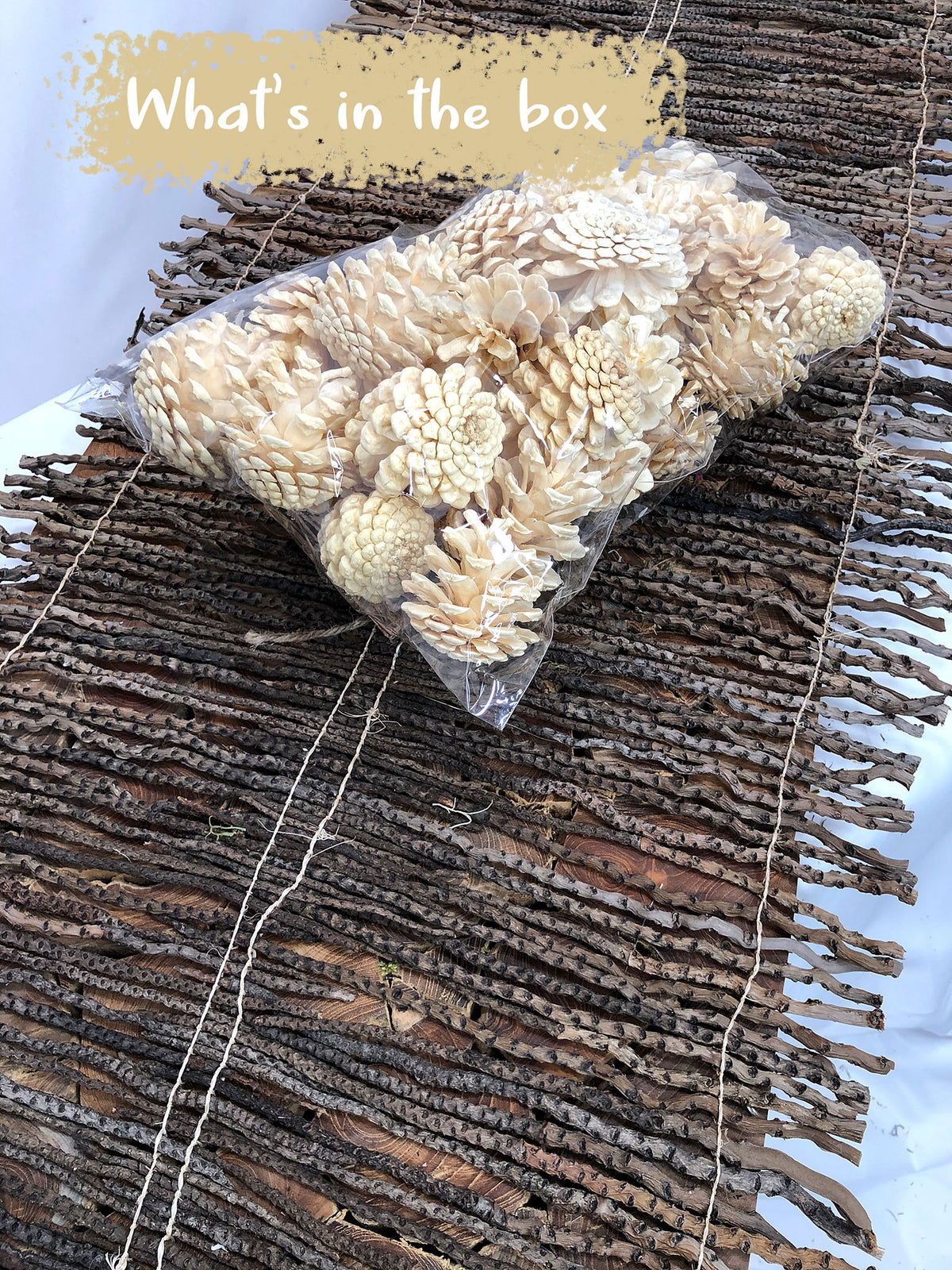 Bleached &quot;Nigra&quot; Pine Cones in a 500g Bag